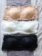 Lot de 3 soutiens bandeau taille XL, Ophalen of Verzenden, Wit, Autre, BH