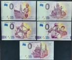 Billets 0 euro Bruxelles (5 types), Timbres & Monnaies, Série, Enlèvement ou Envoi, Belgique