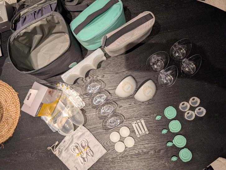 Elvie pump dubbele borstkolf inclusief extra accessoires, Kinderen en Baby's, Babyvoeding en Toebehoren, Zo goed als nieuw, Borstkolf