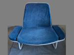 Blauwe comfortabel zeteltje - 120 cm breed - wasbare stof, Huis en Inrichting, Ophalen, 75 tot 100 cm, Metaal, 100 tot 125 cm