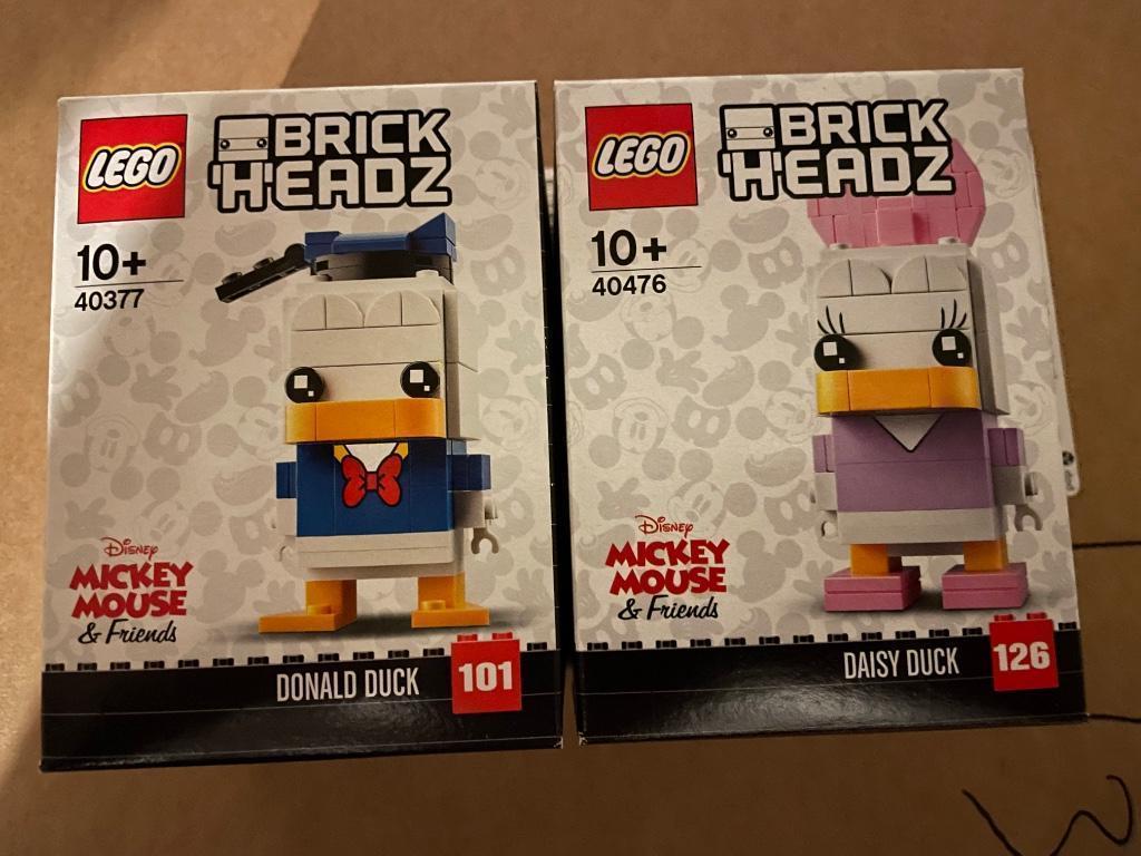Lego brickheadz 40377 & 40476 Katrien & Donald duck, Enlèvement ou Envoi, Neuf, Ensemble complet, Lego
