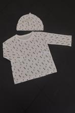 T-shirt lange mouw en muts driehoekjes wit maat 62, Enfants & Bébés, Vêtements de bébé | Taille 62, Garçon ou Fille, Zeeman, Enlèvement ou Envoi