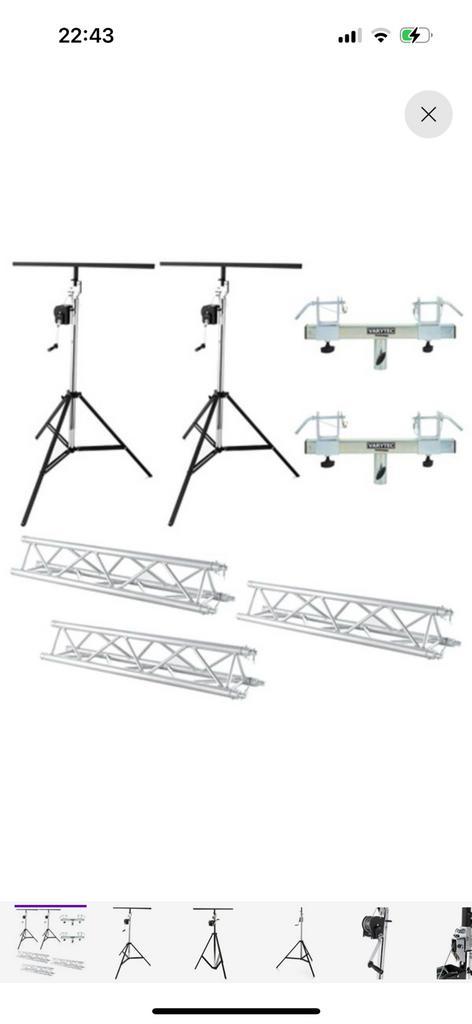 Pont lumineux pied varitec et structure truss, Musique & Instruments, Lumières & Lasers, Comme neuf, Enlèvement