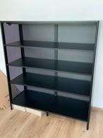 Bureaurek zwart fineer en metaal ikea, Ophalen, Zo goed als nieuw