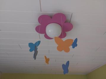 plafondlamp bloem met vlinders incl philips ledlamp beschikbaar voor biedingen