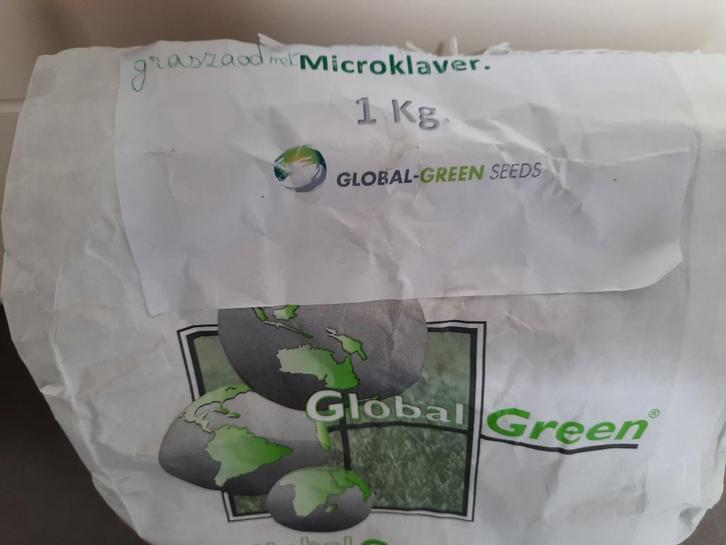 Graszaad met microklaver 5% 1kg, Tuin en Terras, Gras en Kunstgras, Nieuw, Gras, 20 m² of meer, Ophalen