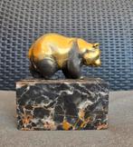 Bronzen beeld panda beer gemerkt + gieterij stempel, Antiek en Kunst, Ophalen, Brons