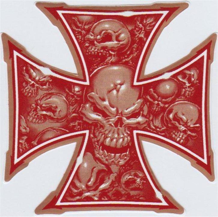 Iron Cross Skull sticker #5, Verzamelen, Stickers, Nieuw, Verzenden