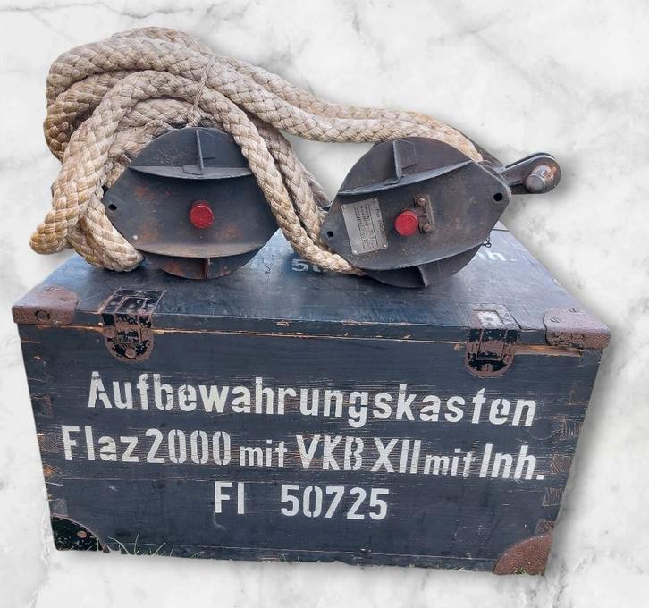 Duitse WO2 Luftwaffe Hoisting Gear Set Flaschenzug, Verzamelen, Militaria | Tweede Wereldoorlog, Ophalen
