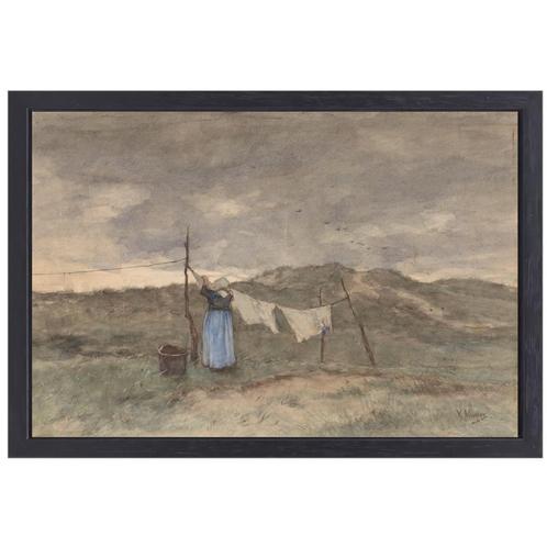 Femme à la corde à linge dans les dunes - Anton Mauve toile, Maison & Meubles, Accessoires pour la Maison | Peintures, Dessins & Photos