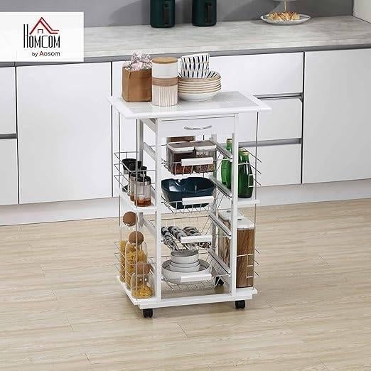Chariot de cuisine à roulettes | LIVRAISON GRATUITE, Neuf, -, -, HOMCOM
