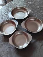 4 schaaltjes in inox 18/10 in goede staat, Huis en Inrichting, Keuken | Servies, Ophalen, Gebruikt, Overige materialen, Schaal of Schalen