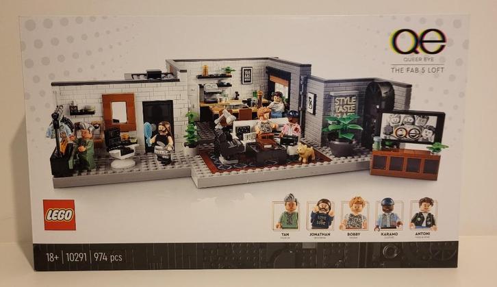 Lego Icons - 10291 - Queer Eye De Fab 5 loft, Kinderen en Baby's, Speelgoed | Duplo en Lego, Nieuw, Lego, Complete set, Ophalen of Verzenden