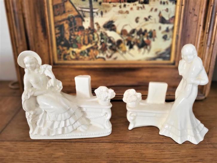 2 art-deco gebarsten keramiek, Antiek en Kunst, Antiek | Keramiek en Aardewerk, Ophalen of Verzenden