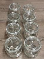 8 glazen potten met deksel Nieuw, VSL, prijs: 20€, Ophalen of Verzenden, Zo goed als nieuw, Glas, Kom(men)