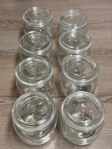 8 glazen potten met deksel Nieuw, VSL, prijs: 20€ beschikbaar voor biedingen