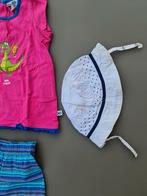 wit met blauwe muts, hoed tegen de zon 74cm, Kinderen en Baby's, Babykleding | Maat 74, Ophalen, Zo goed als nieuw