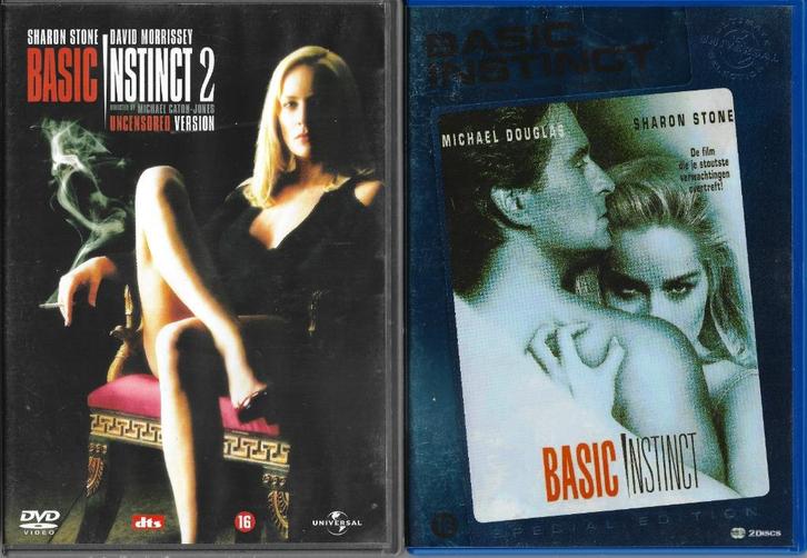 Basic Instinct 1 & 2, Cd's en Dvd's, Dvd's | Thrillers en Misdaad, Zo goed als nieuw, Vanaf 16 jaar, Verzenden