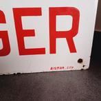Geëmailleerde plaat - waarschuwingsgevaar, Antiek en Kunst, Ophalen of Verzenden