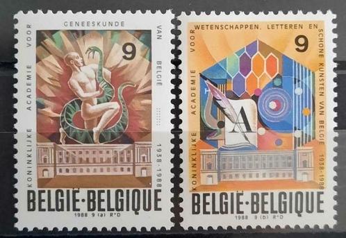 België: OBP 2296/97 ** Academie 1988., Postzegels en Munten, Postzegels | Europa | België, Postfris, Frankeerzegel, Zonder stempel