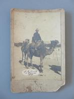 foto CDV 1907 J.B. Smits in Damas Damascus kamelen tocht, Verzenden, Foto, Buitenland, Zo goed als nieuw