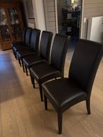 6 eetkamer stoelen, Maison & Meubles, Chaises, Cuir, Brun, Enlèvement, Cinq, Six Chaises ou plus