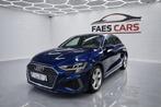 Audi A3 40TFSI  E-Hybride  S-Line, Auto's, 4 cilinders, Blauw, Leder, Hybride Elektrisch/Benzine