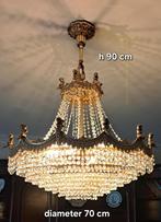 Kristallen kroonluchter, Huis en Inrichting, Lampen | Kroonluchters, Ophalen, Gebruikt, Glas