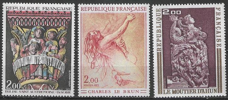 Frankrijk 1973 - Yvert 1741-1743 - Kunstwerken (PF), Postzegels en Munten, Postzegels | Europa | Frankrijk, Postfris, Verzenden