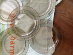 6 assiettes  plates  verres  fumé, Enlèvement ou Envoi, Comme neuf, Rond, Verre