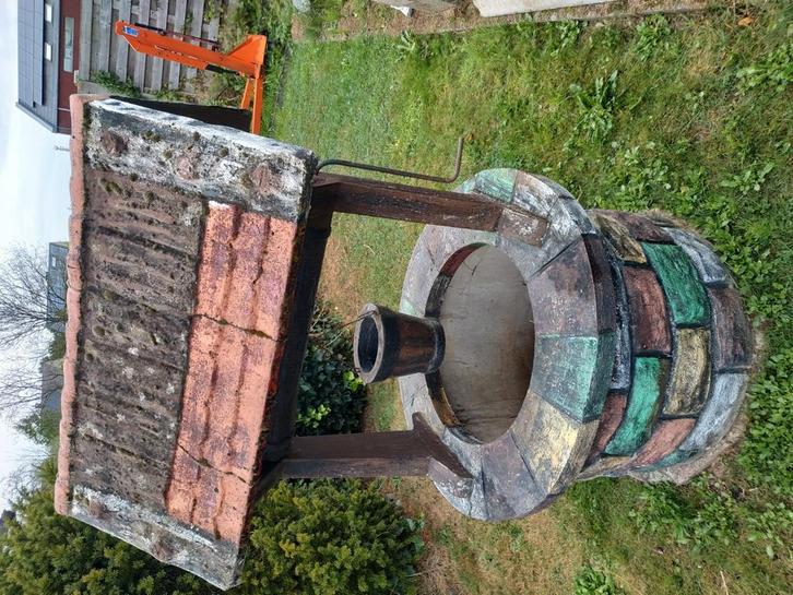 Sierwaterput 1,60m hoog beton, Tuin en Terras, Tuinbeelden, Zo goed als nieuw, Beton, Ophalen