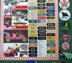 Vintage verzameling autoplaatjes  op bord, Collections, Marques automobiles, Motos & Formules 1, Enlèvement, Utilisé, Voitures