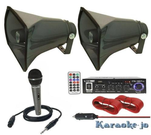 Complete 12 Volt omroep installatie voor op de Auto E-P113, Auto diversen, Autospeakers, Nieuw, Ophalen of Verzenden