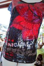 bijzondere icoon gedetailleerde T-shirt, Taille 36 (S), Porté, Rouge, Sans manches