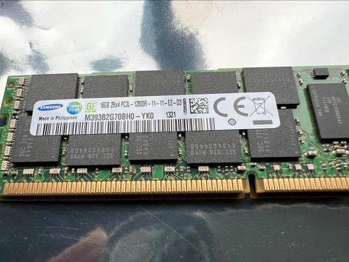 16GB Samsung DDR3 ECC Reg, PC3L-12800R, Informatique & Logiciels, Mémoire RAM, Comme neuf, Serveur, 16 GB, DDR3, Enlèvement ou Envoi