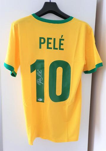 Chemise brésilienne signée Pelé avec certificat (COA)