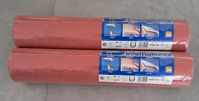 rouleau de papier peint polaire texturé 2 pièces bordeaux, Maison & Meubles, Ameublement | Papier peint, Rouge, 10 à 25 m², Envoi