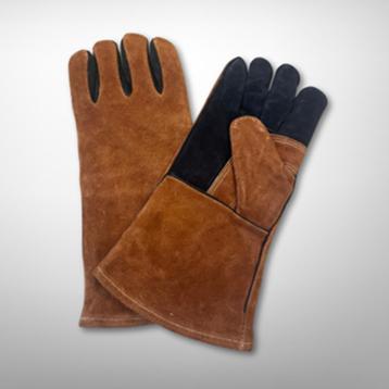 Hittebestendige Leren Handschoenen Bruin beschikbaar voor biedingen