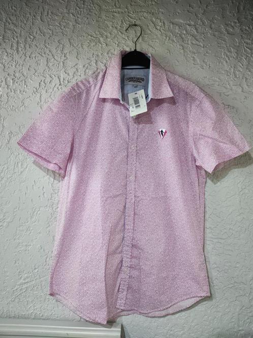Chemise Homme Camberabero Rose M - Manches Courtes, 100% Cot, Kleding | Heren, Overhemden, Nieuw, Halswijdte 39/40 (M), Roze, Verzenden