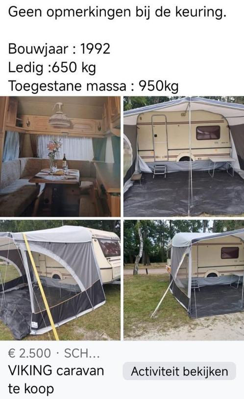 Caravan, Caravans en Kamperen, Caravans, Particulier, tot en met 2, 500 - 750 kg, Treinzit, Overige merken, Ophalen