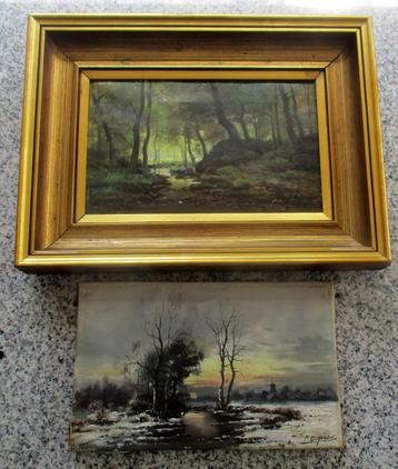 Ferdinand Deprins ( 1859 - 1908 ) 2 kleine landschappen  beschikbaar voor biedingen