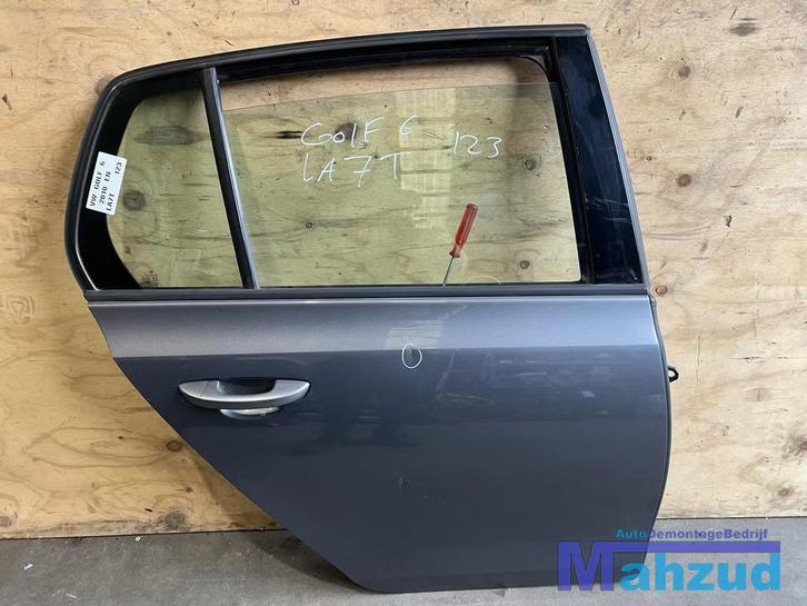 VW GOLF 6 Grijs LA7T Rechts achter deur 2009-2013, Auto-onderdelen, Carrosserie, Deur, Volkswagen, Achter, Rechts, Gebruikt