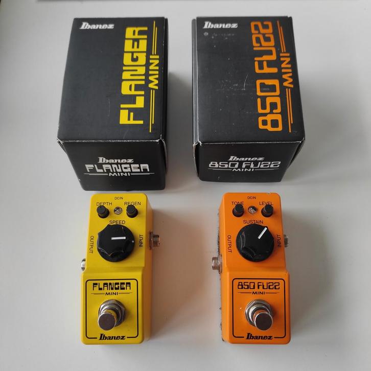 2 Ibanez mini pedals, Musique & Instruments, Effets, Comme neuf, Chorus, Delay ou Écho, Distortion, Overdrive ou Fuzz, Reverb