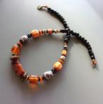 Ketting met oude Millefiori in Venetiaans glas en carneool, Handtassen en Accessoires, Kettingen, Nieuw, Oranje, Ophalen of Verzenden