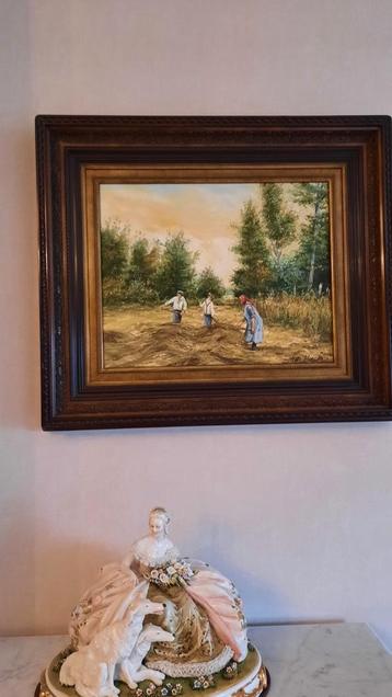 PRACHTIG SCHILDERIJ MET MOOI KADER. VAN  , VAN HOECK, Ophalen