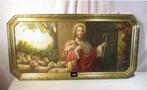 Magnifique cadre photo en bois doré antique « Christ » - 86, Comme neuf, Enlèvement ou Envoi