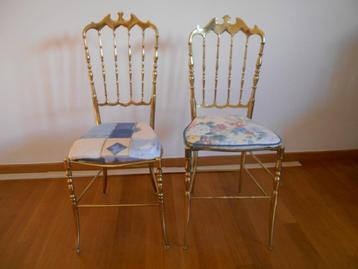 2 Chaises en Laiton vintage “Chiavari Hauteur 92 cm bon état