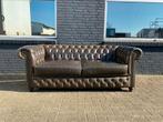Engelse Chesterfield zetel olijf groen GRATIS GELEVERD!, Antiek en Kunst, Ophalen of Verzenden