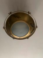 Antieke plafond lamp met twee muurlampen, Ophalen, Gebruikt, Glas