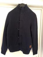 Gebreide donker blauwe vest, Ophalen, Gedragen, Maat 52/54 (L), Blauw